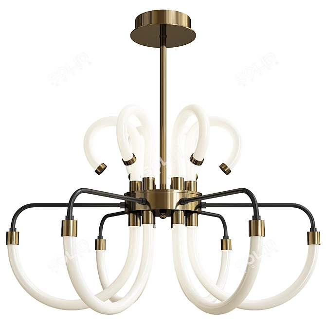 Sleek LED Chandelier - Sirius S9093 3D model image 1