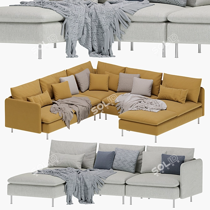 Modern Comfort: IKEA Soderhamn Sofa 3D model image 4