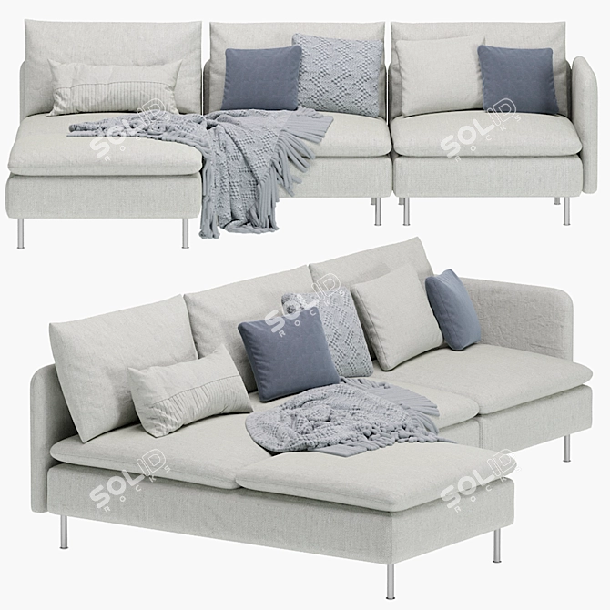 Modern Comfort: IKEA Soderhamn Sofa 3D model image 5