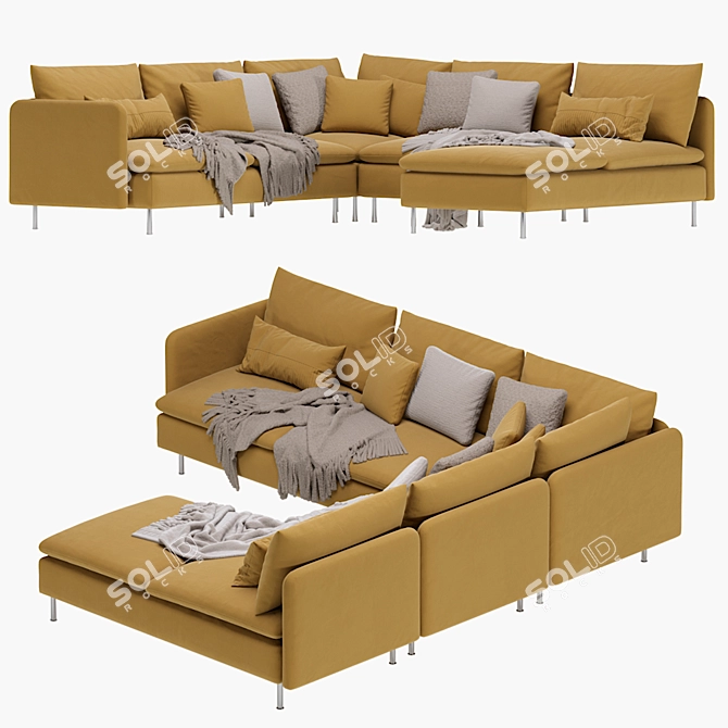 Modern Comfort: IKEA Soderhamn Sofa 3D model image 6