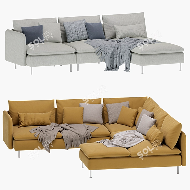 Modern Comfort: IKEA Soderhamn Sofa 3D model image 7