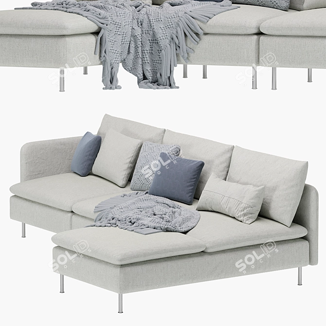 Modern Comfort: IKEA Soderhamn Sofa 3D model image 2