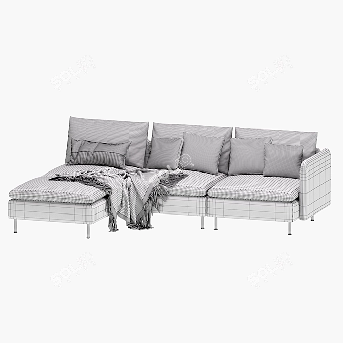 Modern Comfort: IKEA Soderhamn Sofa 3D model image 3