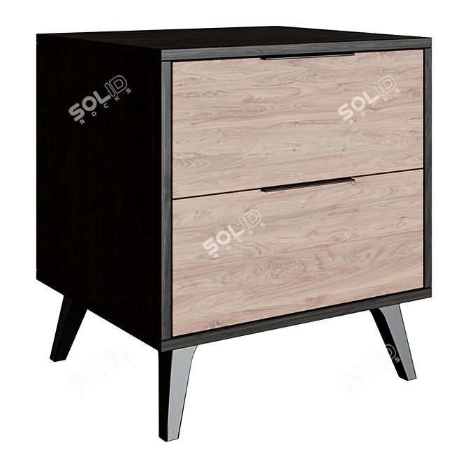 Ecole Modern Bedside Table 3D model image 1