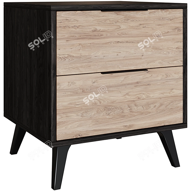 Ecole Modern Bedside Table 3D model image 3