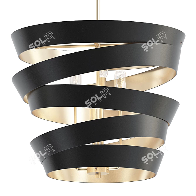 Modern Industrial Culter Pendant 3D model image 1