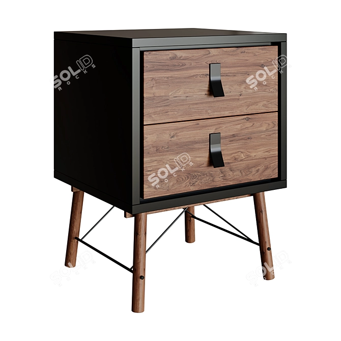 Modern Levine Bedside Table 3D model image 1