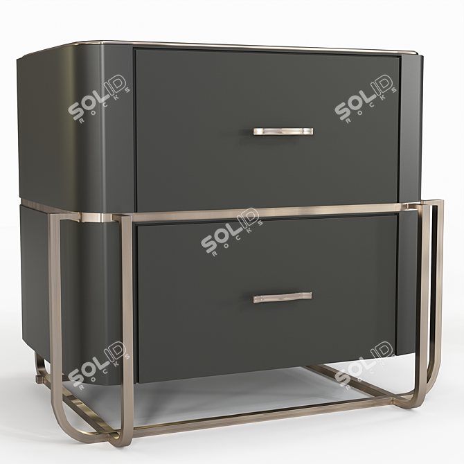 Elegant Whitby Waltz Nightstand 3D model image 1