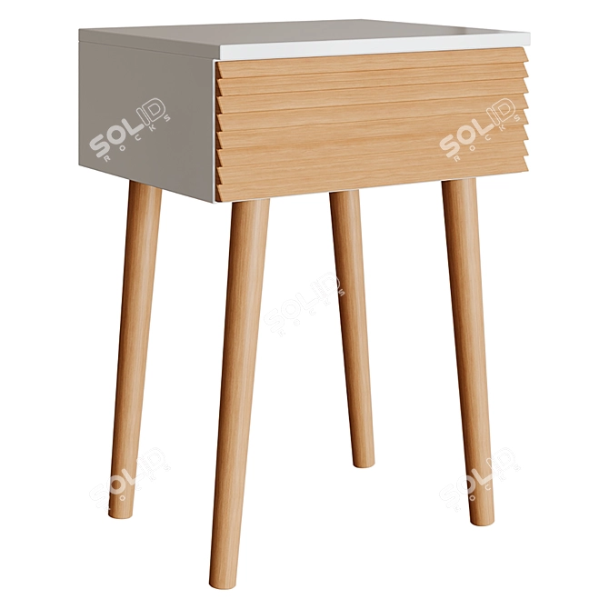 Hashtag Home Theo Bedside Table 3D model image 1