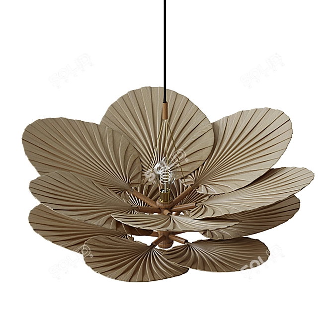 Leafy Elegance Chandelier 3D model image 2