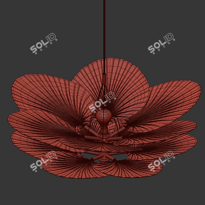 Leafy Elegance Chandelier 3D model image 3