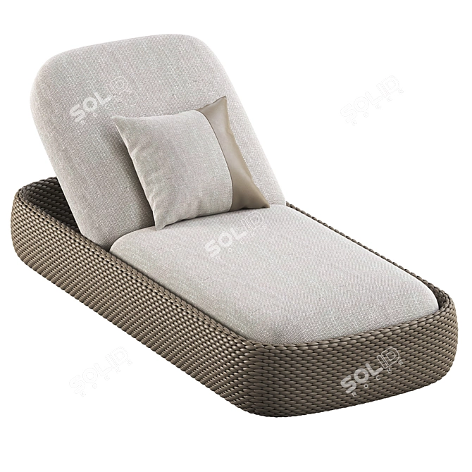 Manutti Kobo Lounger: Stylish Modern Outdoor Furniture 3D model image 1