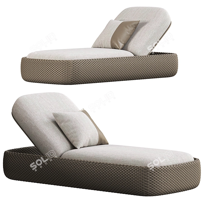 Manutti Kobo Lounger: Stylish Modern Outdoor Furniture 3D model image 5
