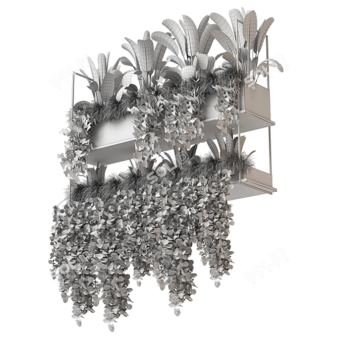 Metal Box Hanging Plants 3D model image 7