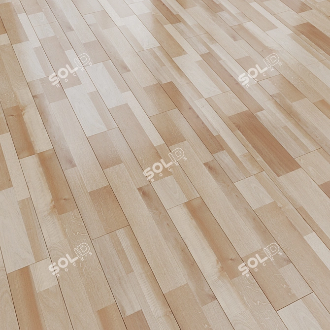 Linear Shift Parquet №47: 1285mm / 192mm 3D model image 1