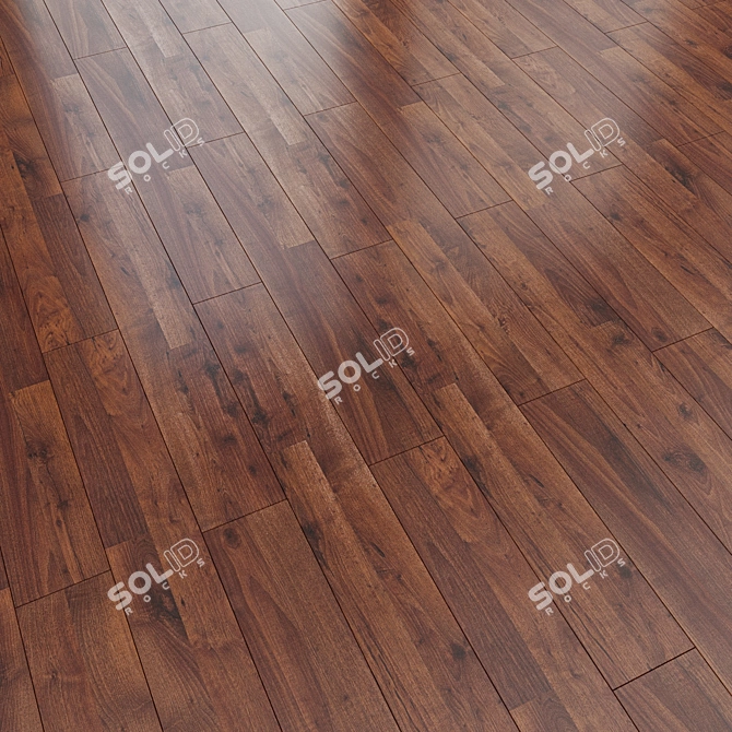 Linear Parquet Flooring: 1285mm x 192mm 3D model image 1