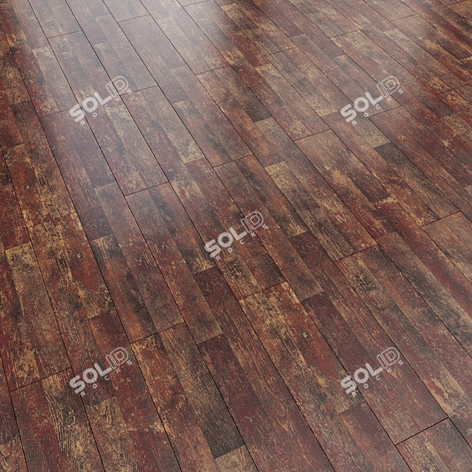 Linear Parquet Flooring: 1285mm x 192mm 3D model image 1