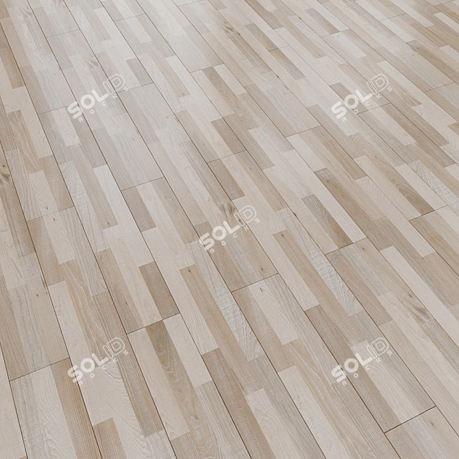 Linear Shift Parquet №52: 1285mm x 192mm 3D model image 1