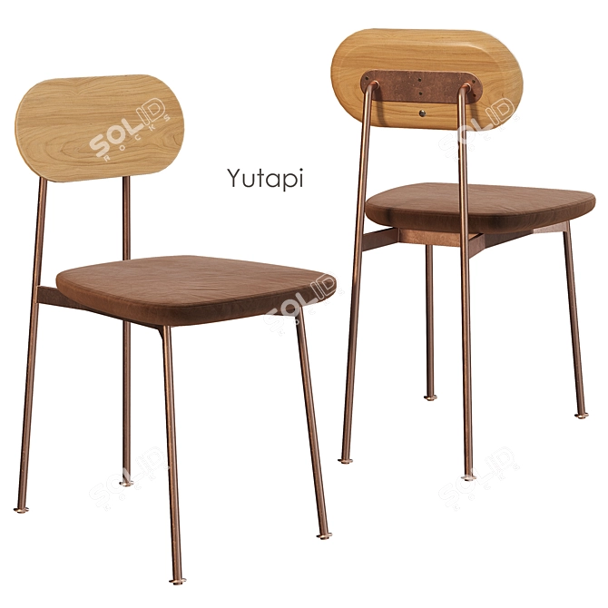 Natural Elegance: Yutapi Chair by Bleu Nature 3D model image 1