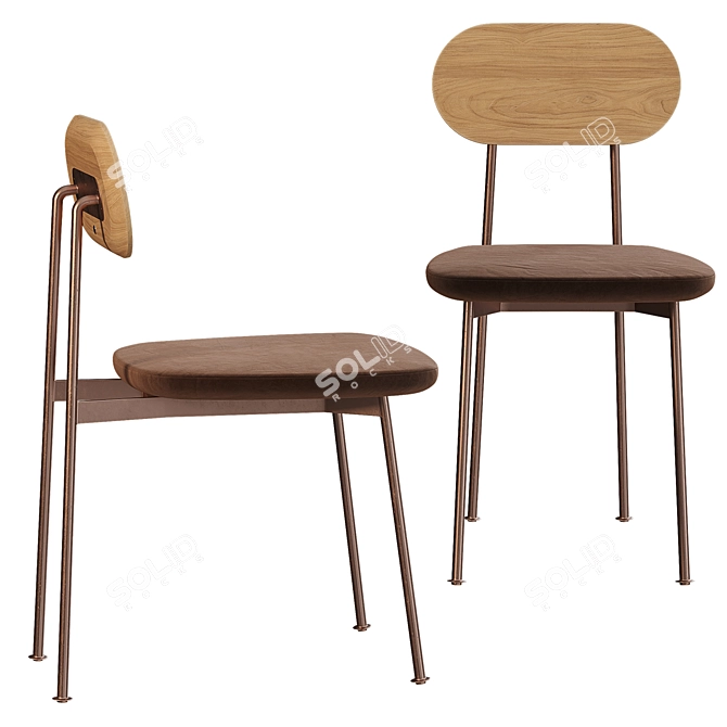 Natural Elegance: Yutapi Chair by Bleu Nature 3D model image 4