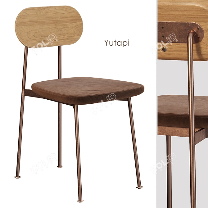 Natural Elegance: Yutapi Chair by Bleu Nature 3D model image 6