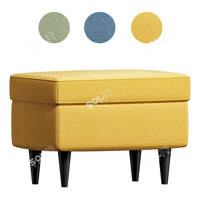 Comfortable Footrest: STRANDMON Footstool 3D model image 1