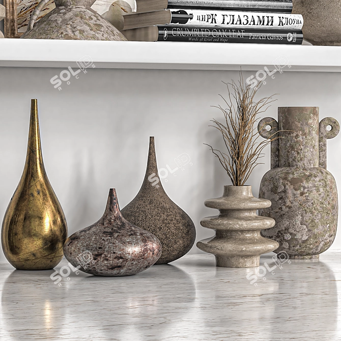 Elegant 2015 Decor Set 3D model image 6