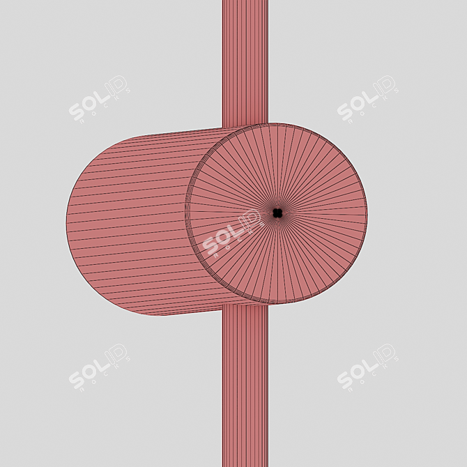 Modern Wall-Mounted Ion Lamp 3D model image 4