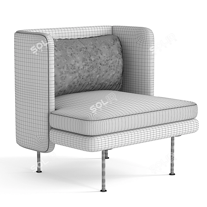 Modular Block Lounge Chair 3D model image 3