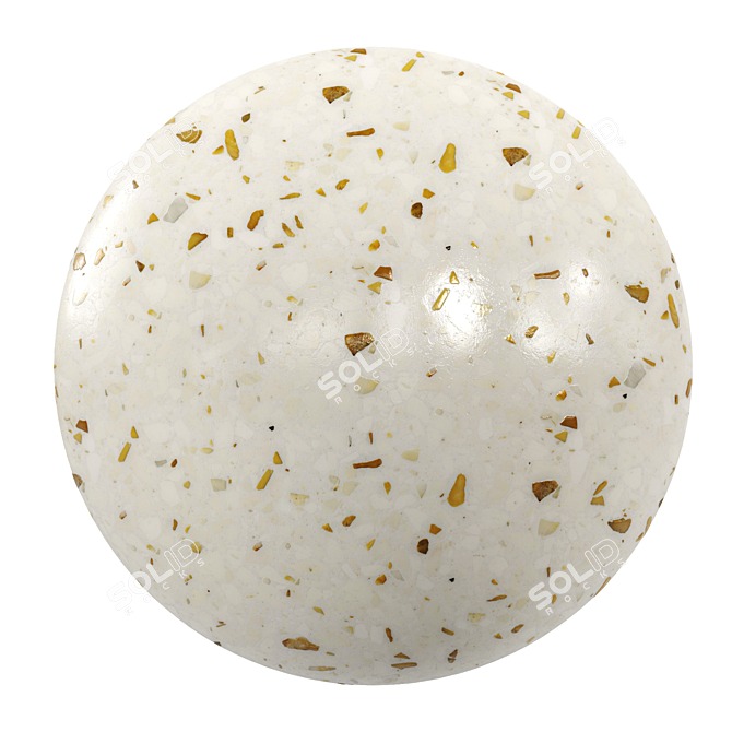 Venetian Terrazzo Marble: HD Seamless PBR Material 3D model image 1