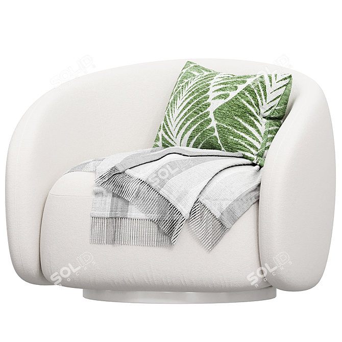 EICHHOLTZ BRICE Swivel Armchair: Luxury & Comfort 3D model image 1