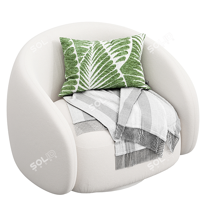 EICHHOLTZ BRICE Swivel Armchair: Luxury & Comfort 3D model image 3