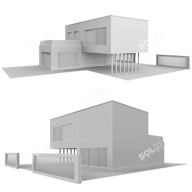 Modern Villa Model 3D model image 4