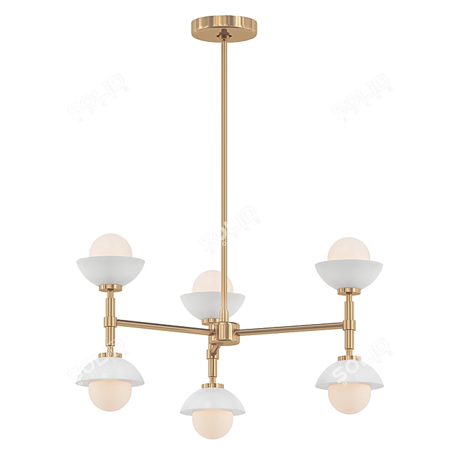 Elegant Greenwich 23" Chandelier 3D model image 1