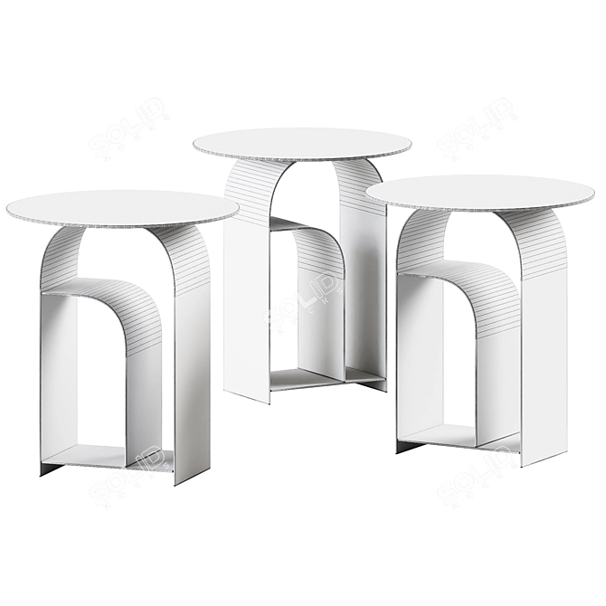 Sleek and Stylish Arcside Side Table 3D model image 2