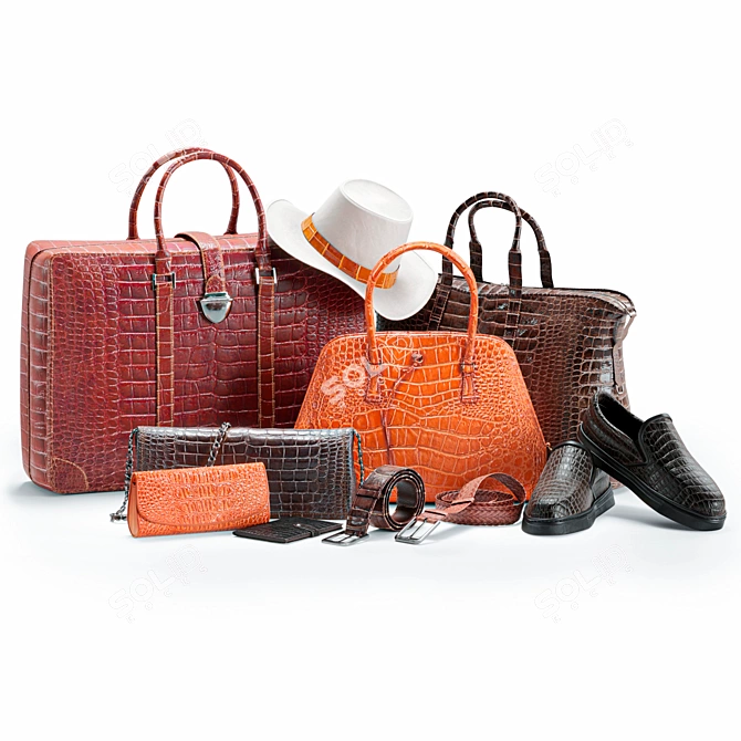 Versatile Set of Stylish Bags 3D model image 1