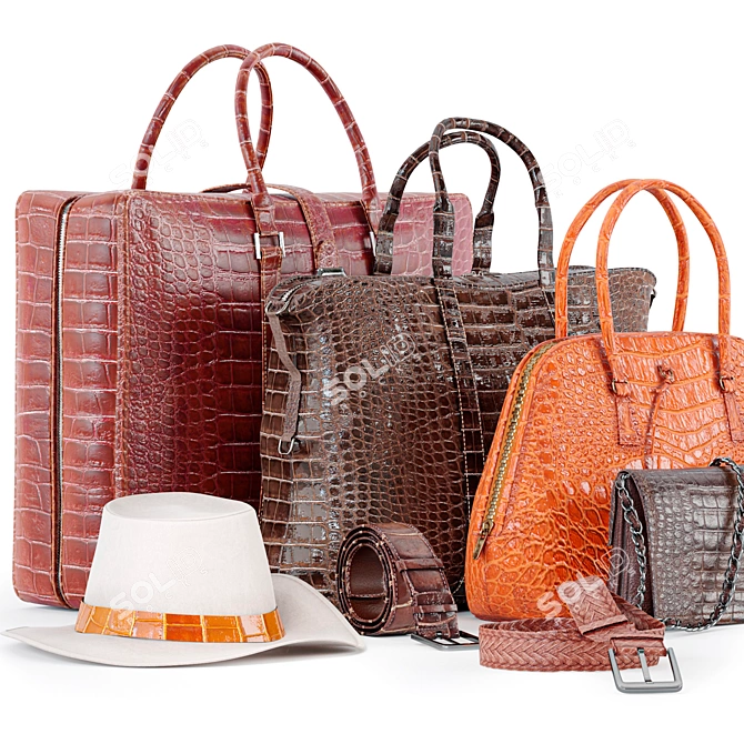 Versatile Set of Stylish Bags 3D model image 3