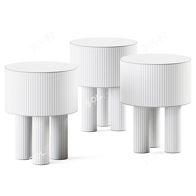 Pilotis Side Table: Modern & Functional 3D model image 2