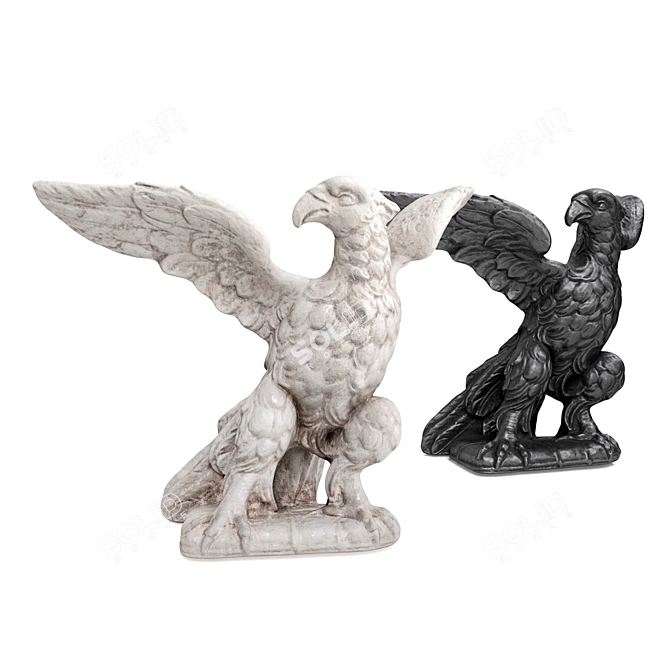  Majestic Eagle Sculpture 3D model image 1