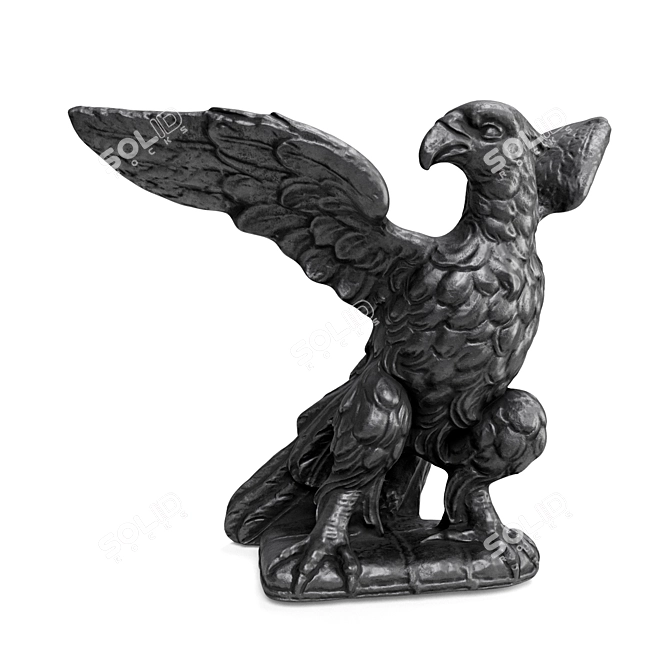  Majestic Eagle Sculpture 3D model image 2