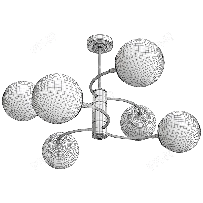 Modern ALFA Dema Pendant Light 3D model image 2