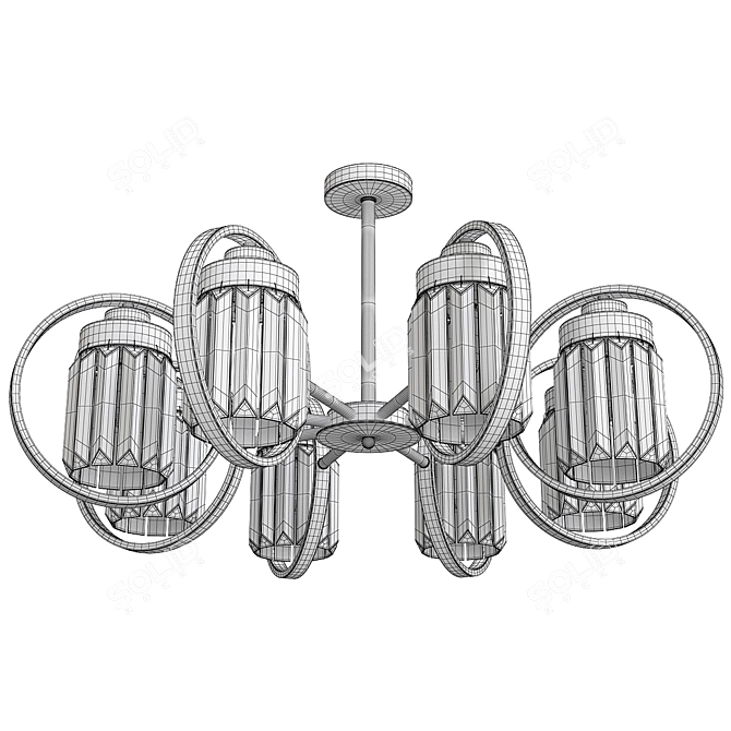 Luxury Eurosvet Lorraine Chandelier 3D model image 2