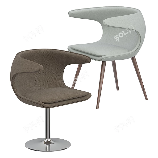 Frost: Futuristic Classic Chair 3D model image 2