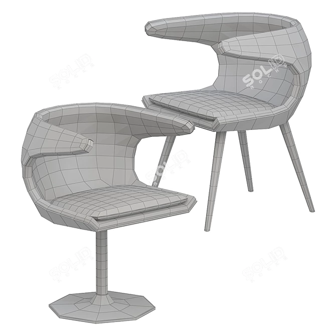 Frost: Futuristic Classic Chair 3D model image 4