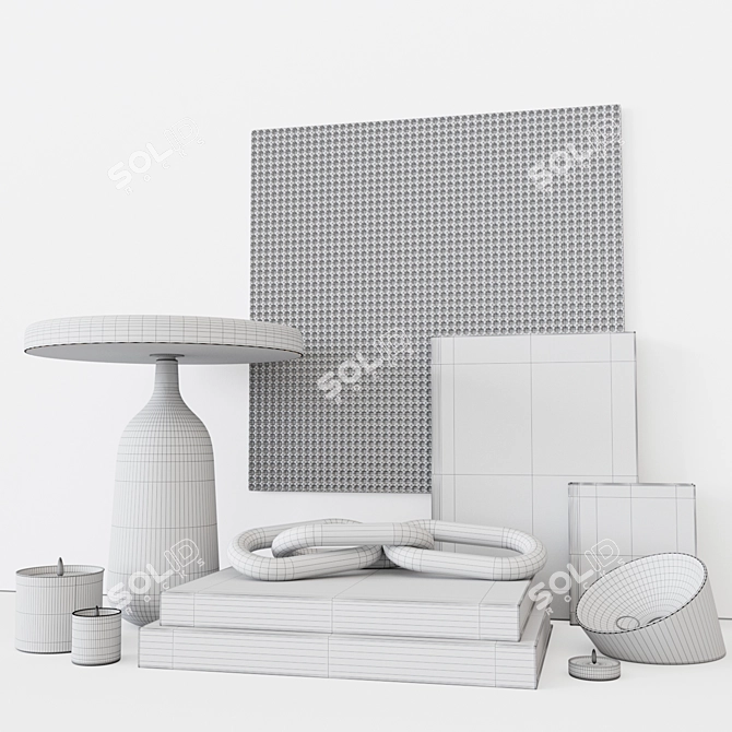 Elegant Artisan Decor Set 3D model image 5