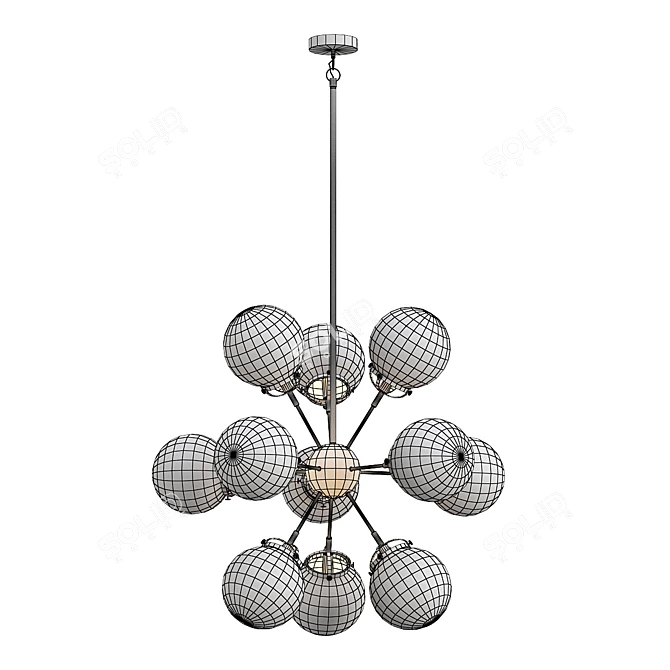 Stunning Stilfort Ring Chandelier 3D model image 2