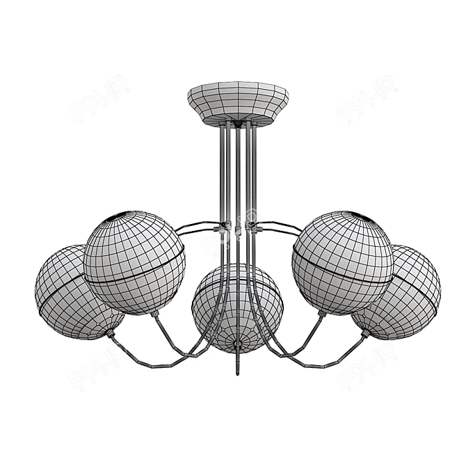 Promo Grana 5-Light Ceiling Chandelier 3D model image 2