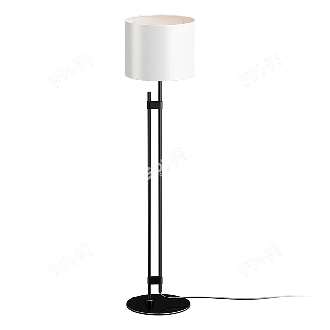 Brass Support Floor Lamp 3D model image 1