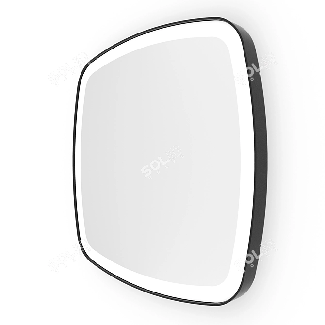 Slim Iron Frame Mirror with Backlight  3D model image 1