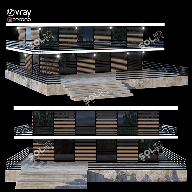 Contemporary Villa 2015 Design 3D model image 1